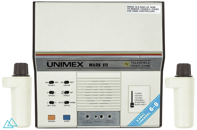 Top view dedicated video game console Unimex Mark VII