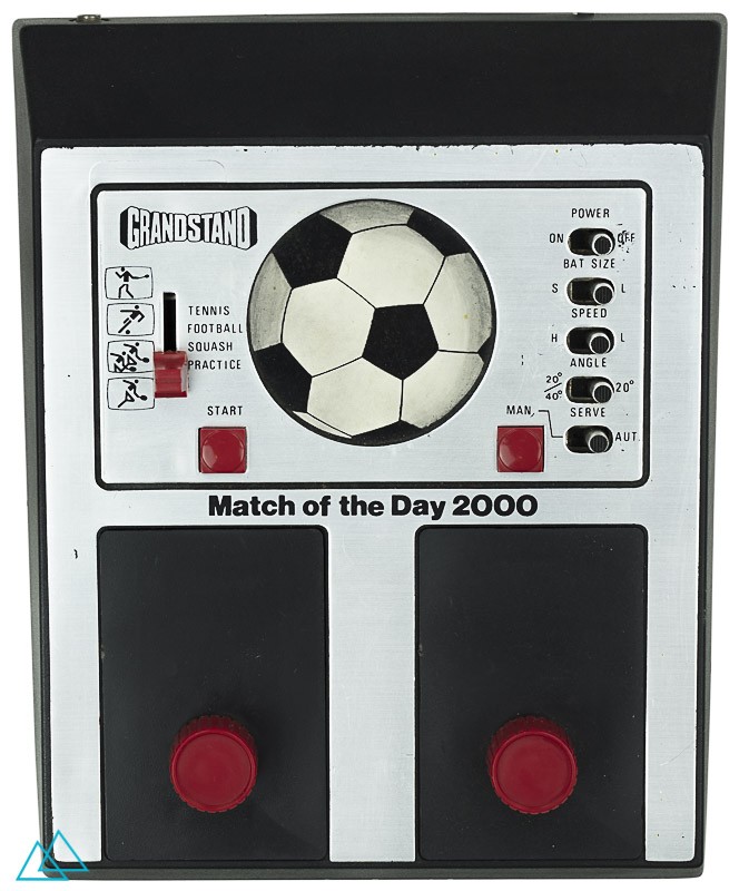 Top view dedicated video game console Grandstand Match of the Day 2000