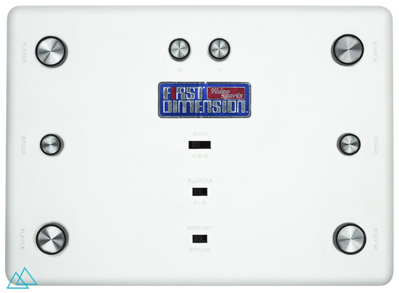Top view of dedicated video game system First Dimension Video System FD 3000 W