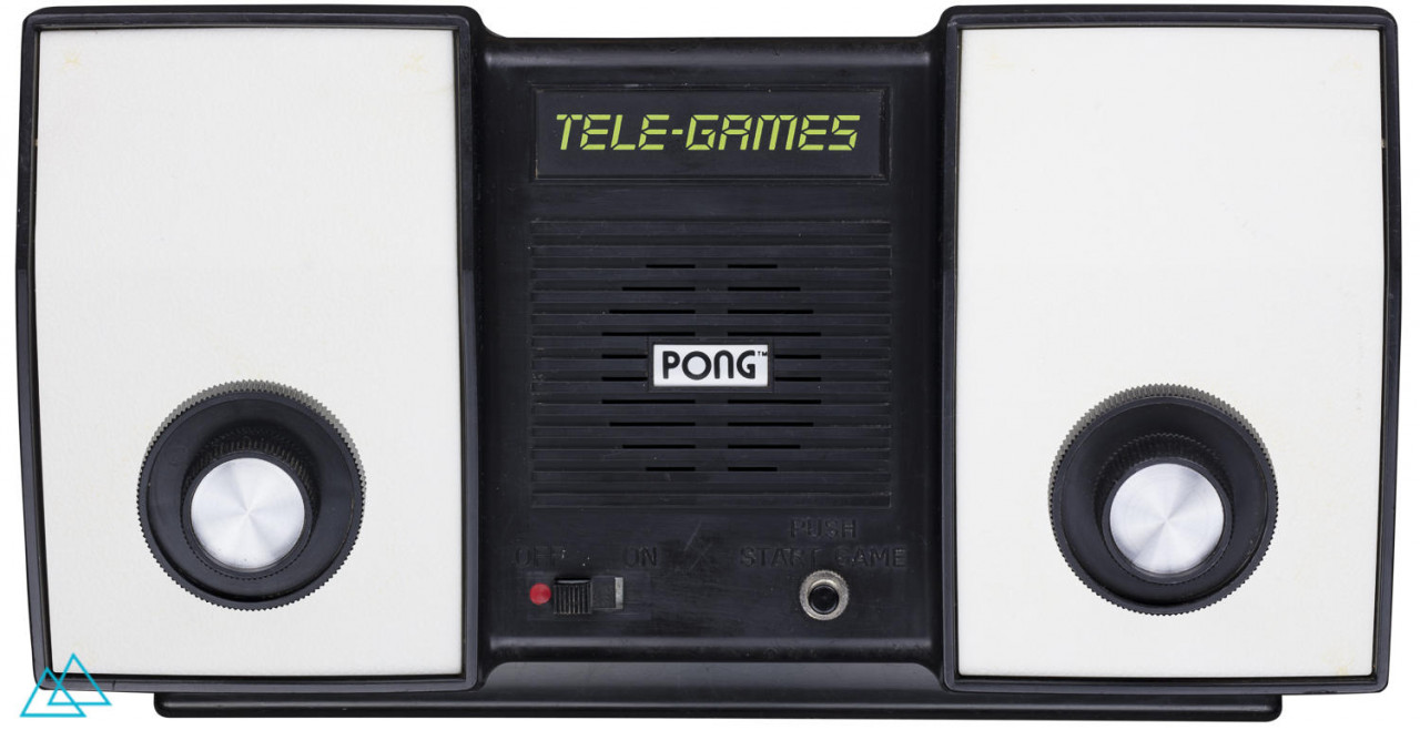 Top view Sears Tele-Games Pong made by Atari