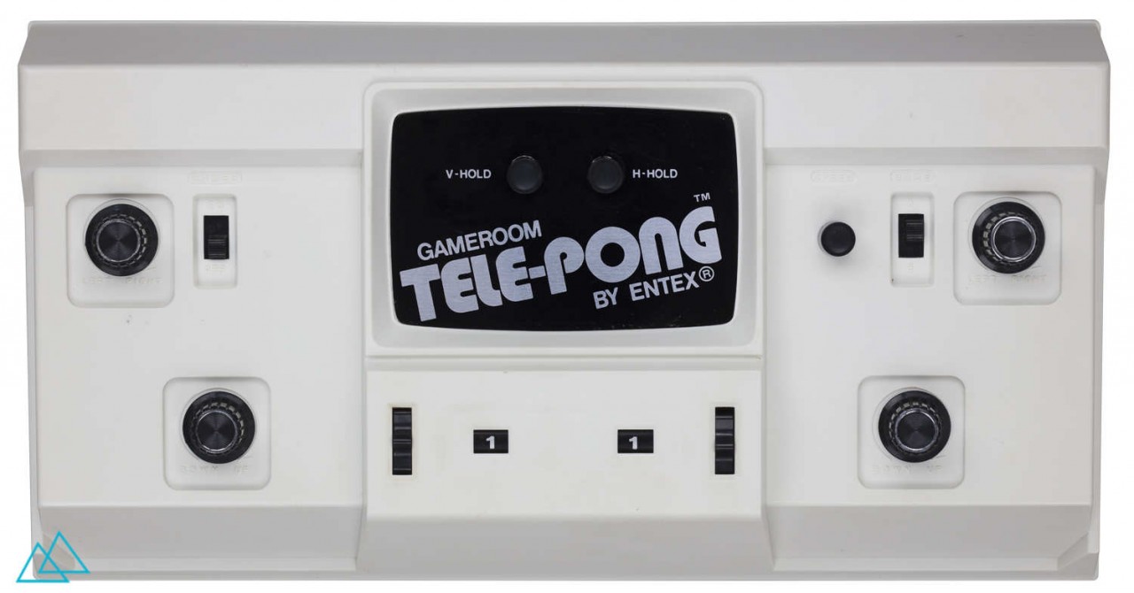 Top view dedicated video game console Entex Gameroom Tele-Pong