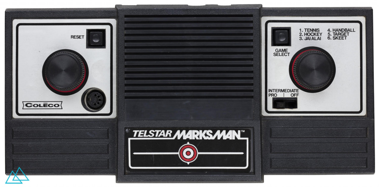 Top view dedicated video game console Coleco Telstar Marksman