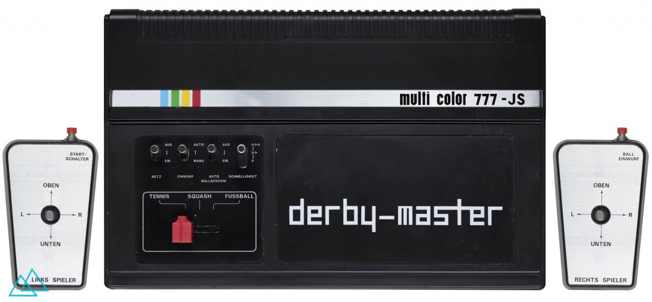 Top view dedicated video game console derby-master multi color 777-JS