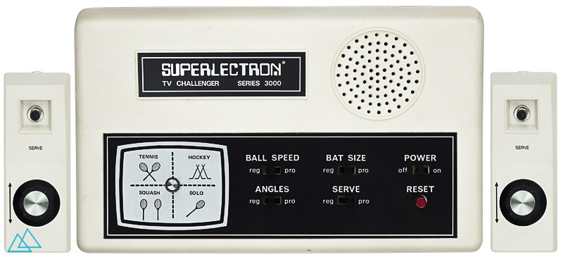 Top view dedicated video game console Superlectron TV Challenger Series 3000